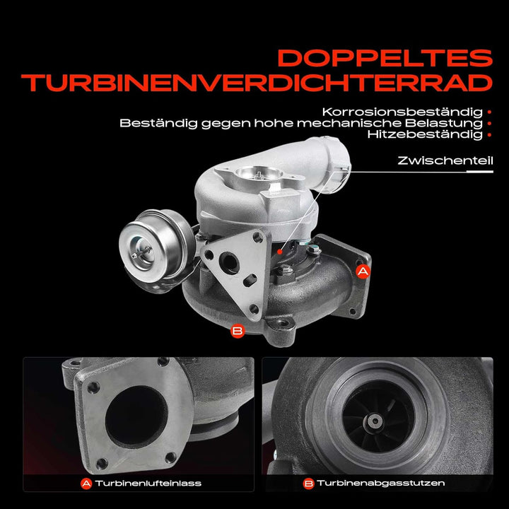 Frankberg Turbolader Abgasturbolader Kompatibel mit Mul.tivan V 7HM 7HN 7HF 7EF 7EM 7EN 2.5L 2003-20