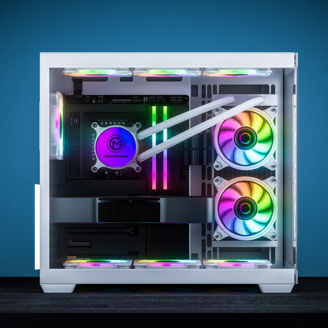 GameMachines Cube Snow Edition - Gaming PC - Intel Core i7 12700KF - NVIDIA GeForce RTX 4060 Ti - Wa