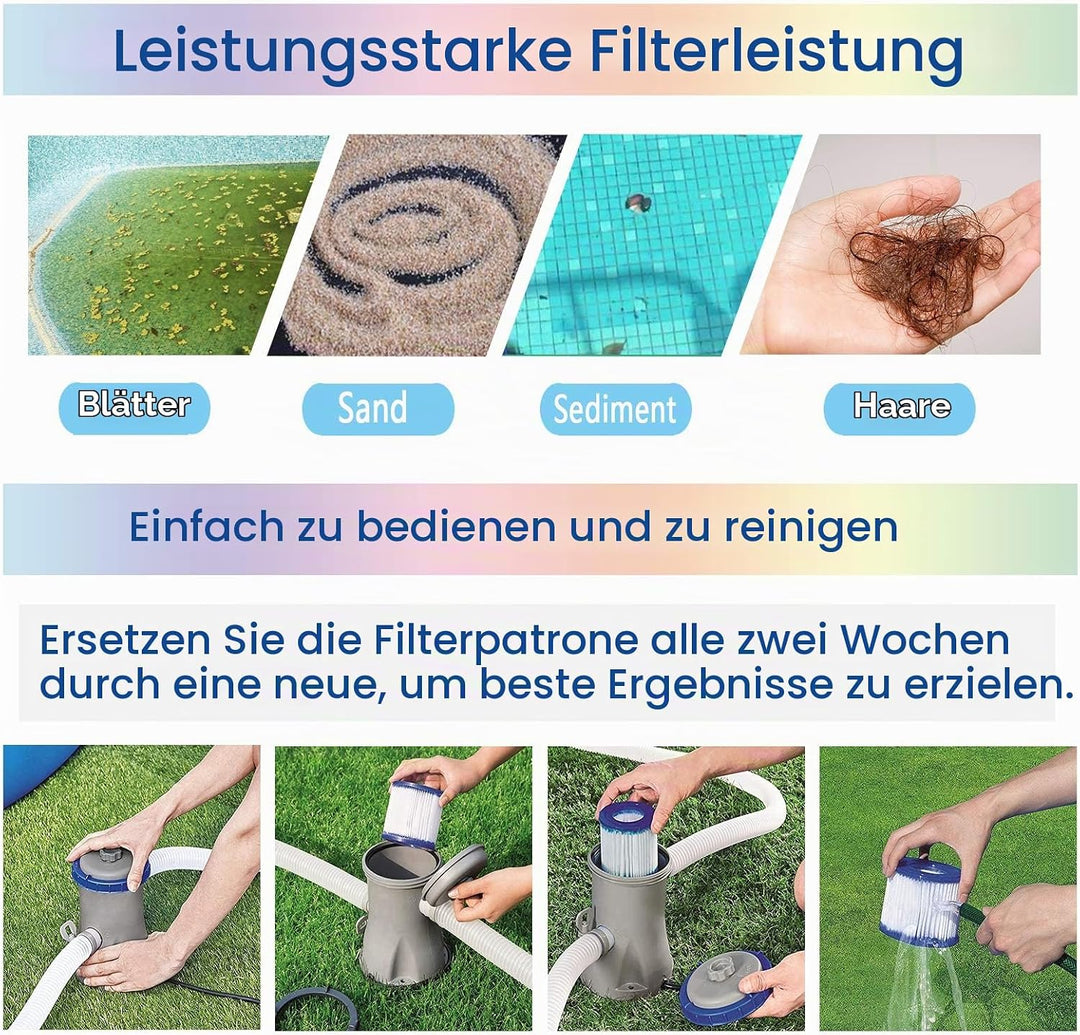 Pool Filterkartusche Typ VI, Filterkartuschen grösse 6 Pool Filter für 58323, Spa Filterkartuschen,