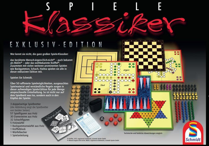 Schmidt Spiele 49120 Spiele Klassiker, Spielesammlung, 2 bis 6 Spieler, Spiele Klassiker
