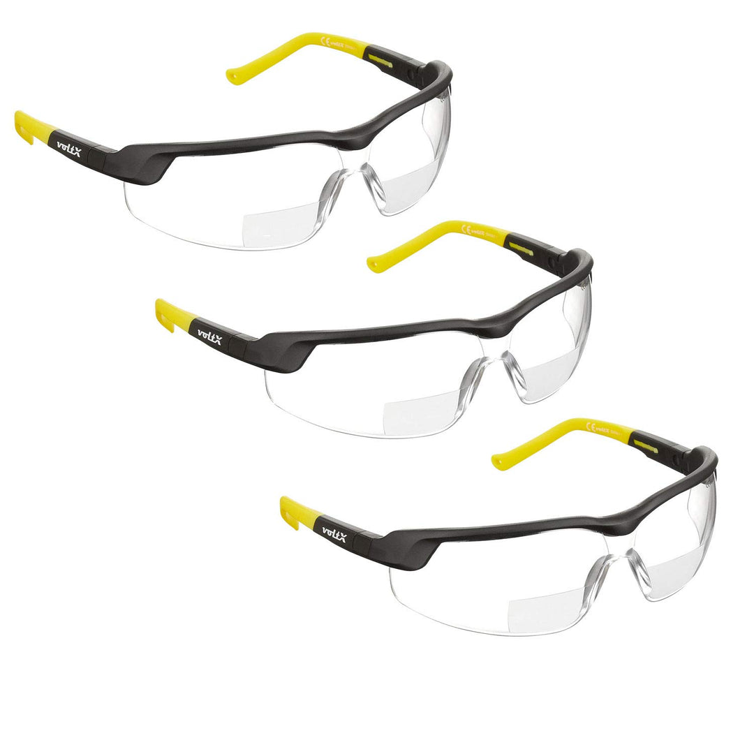 voltX 3 x GT Adjustable (2020 Model) Bifokale Lesen Schutzbrille (KLAR +1.0 Dioptrie), Anti-Beschlag