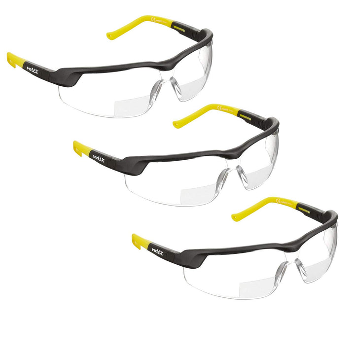voltX 3 x GT Adjustable (2020 Model) Bifokale Lesen Schutzbrille (KLAR +1.0 Dioptrie), Anti-Beschlag