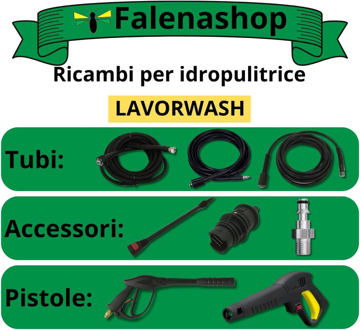 parpyon Lavor Ersatzschlauch für Lavorwash Kaltwasser-Hochdruckreiniger und Schnellkupplung - Länge