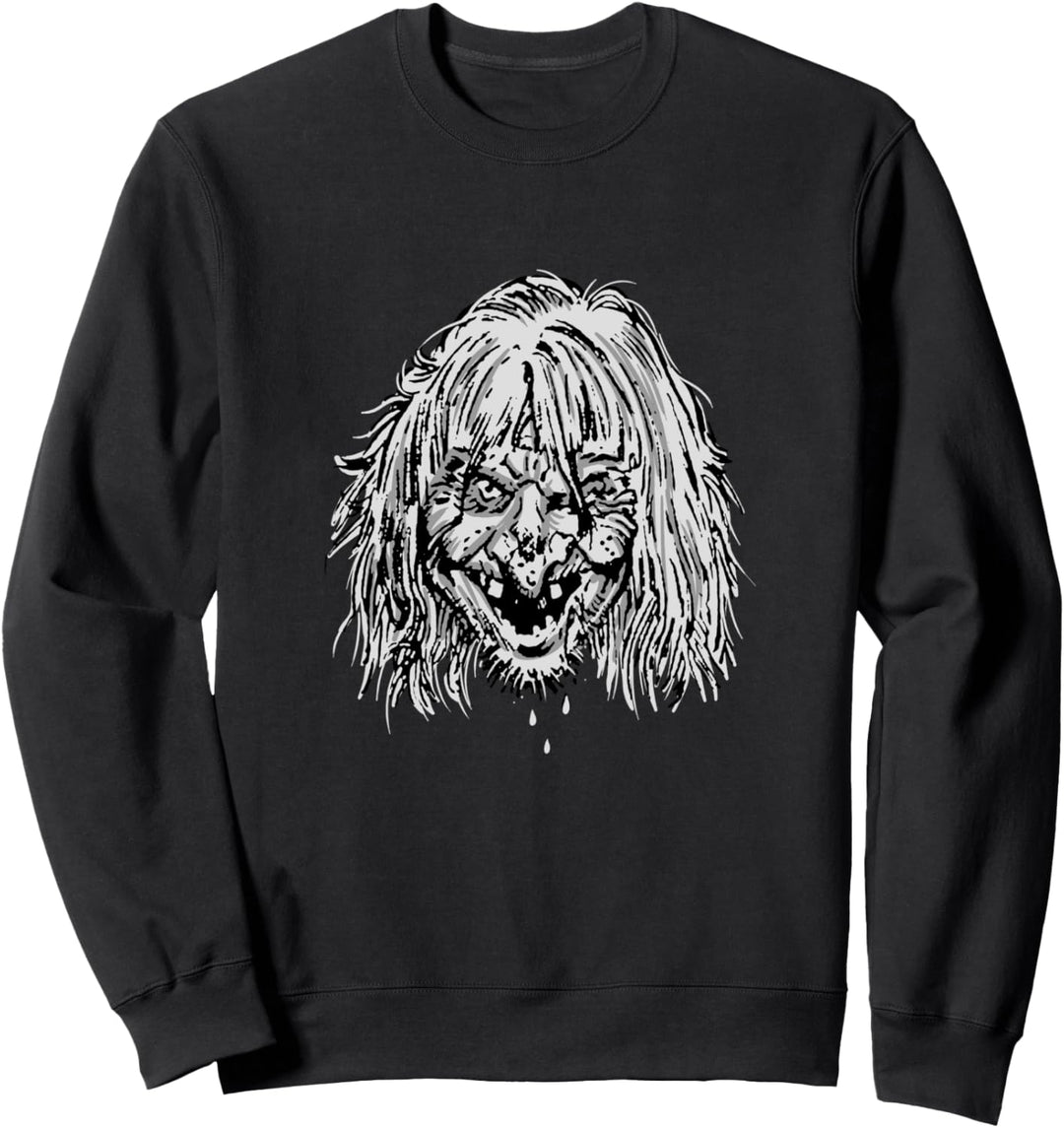WITCH HEAD Vintage Comics Undead Illustrated Horror Sweatshirt