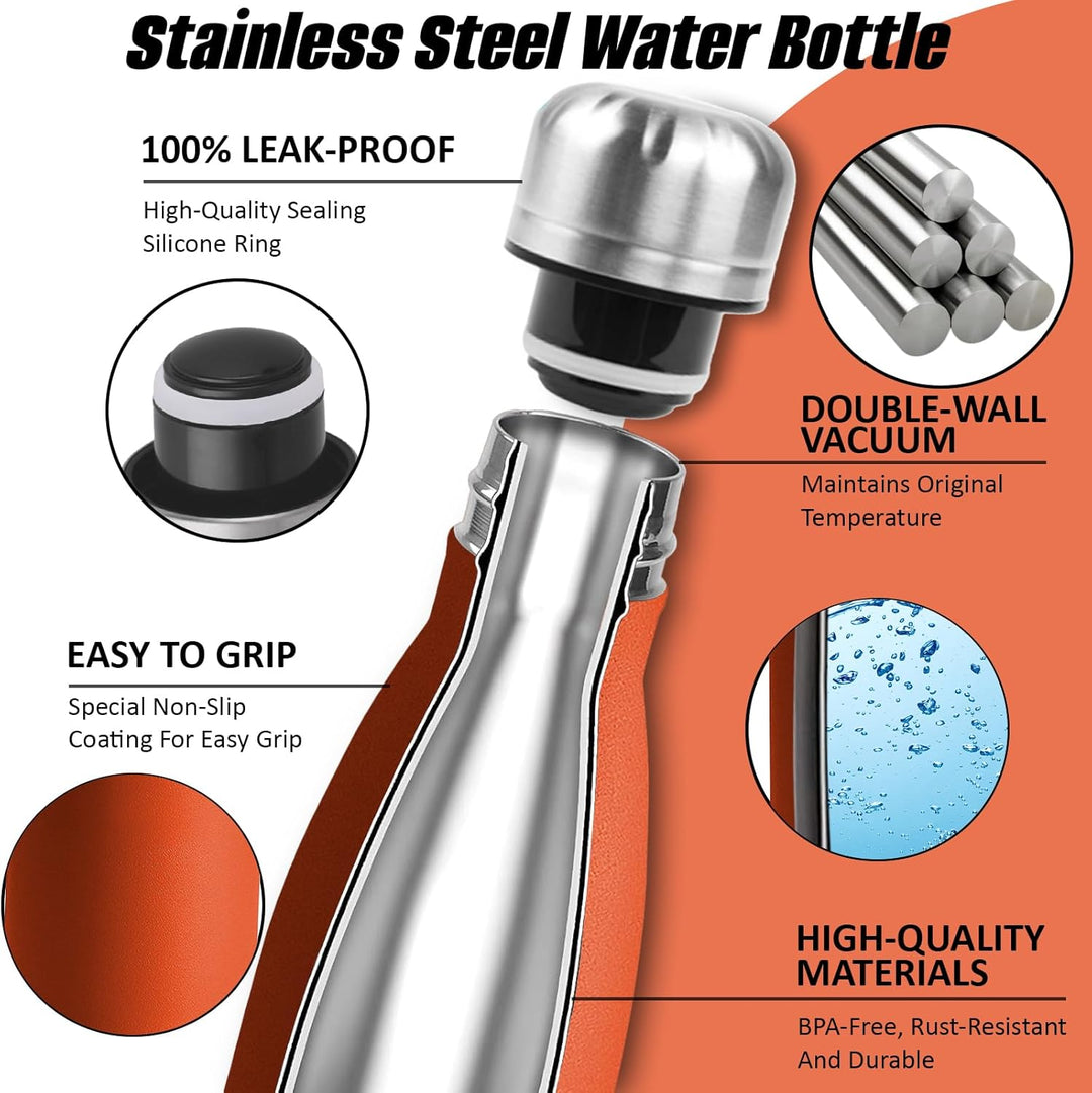Trinkflasche Edelstahl, Trinkflasche 750ml, BPA-Freie, Isolierflasche Doppelwandig, Wasserflasche Au