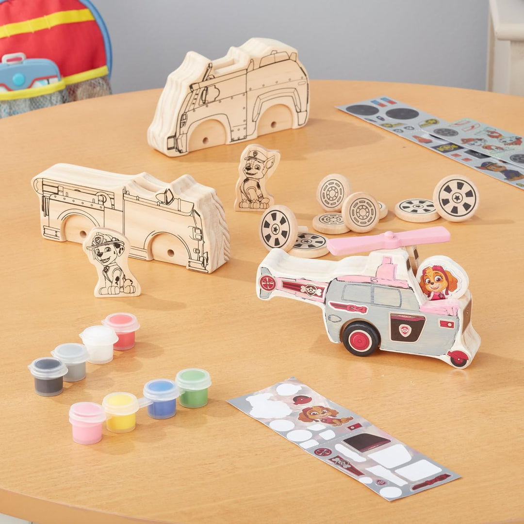 Melissa &amp; Doug Paw Patrol hölzernes Mal- und Bastelset | 3+| Fahrzeuge und Kinderspielzeug | Geschen