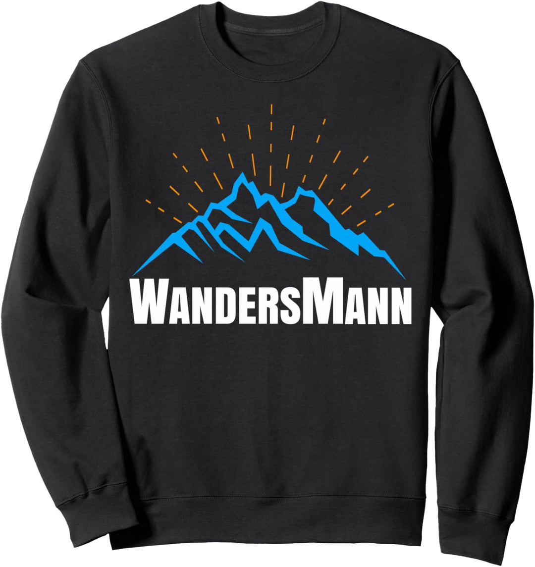 Wandern WandersMann Bergliebe Outdoor Alpen Trekking Sweatshirt