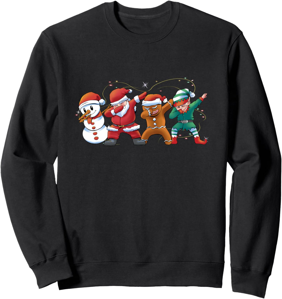 Dabbing Weihnachtsmann Santa Elf Weihnachten Sweatshirt