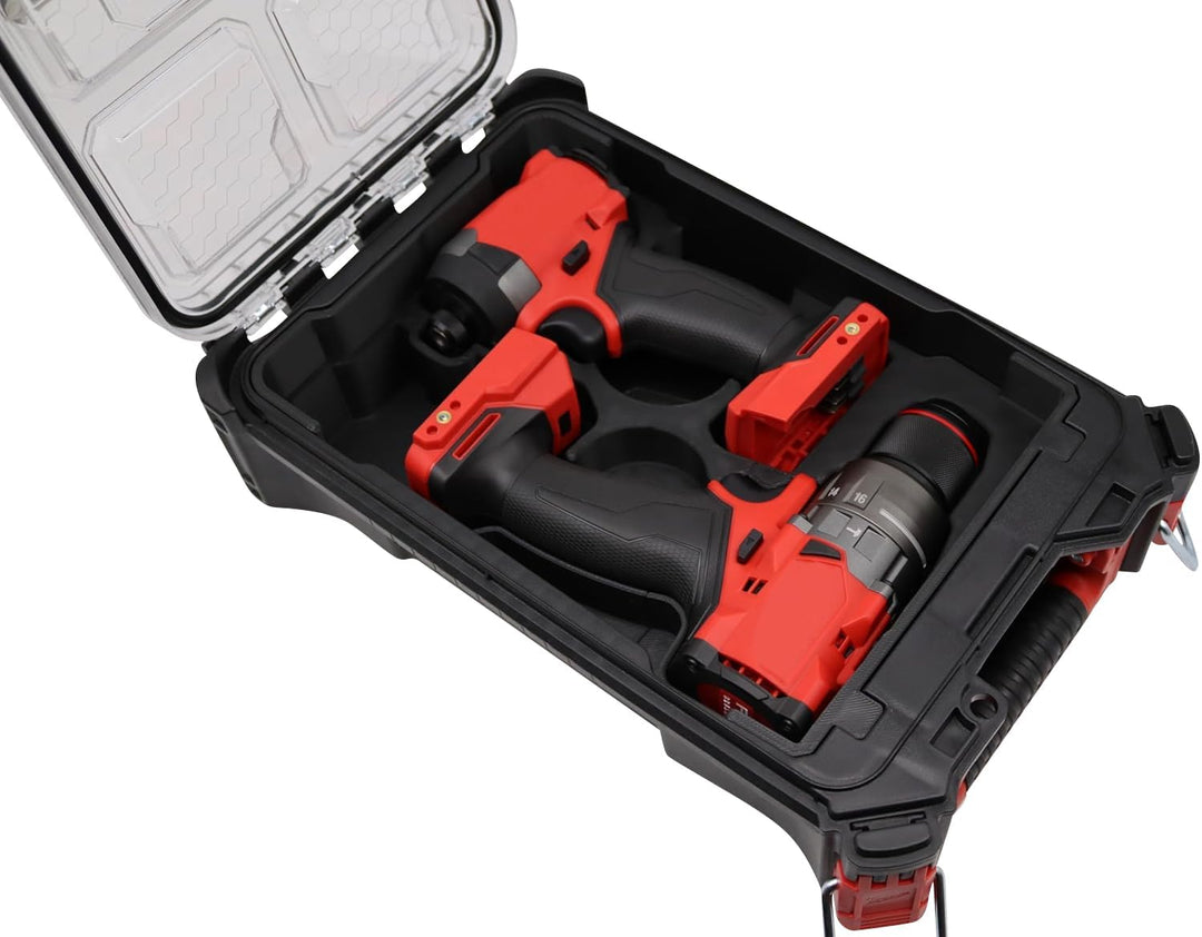 Kompatibel mit MILWAUKEE Packout Compact – 3D-gedruckter PLA+ Einsatz für Impact Gen4 und Bohrmaschi