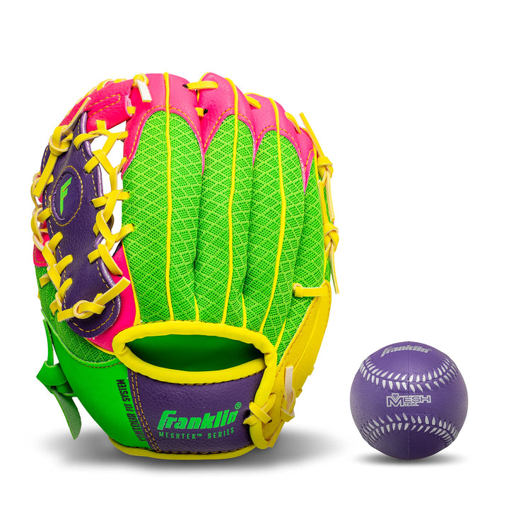Franklin Sports Teeball Recreational Series Fielding Handschuh mit Baseball, 24,1 cm für Linkshänder