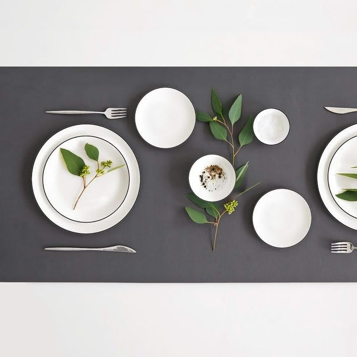 à table ligne noire Pasta-/Suppenteller 22 cm, Weiss