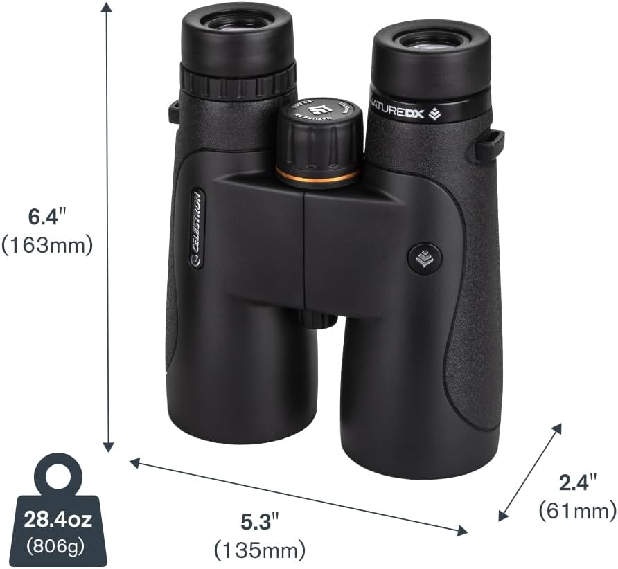 Celestron 72325 Nature DX 10x50 Fernglas für Natur- und Vogelbeobachtungen, vollvergüter mit BaK-4-P