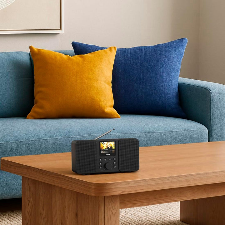 Hama Digitalradio (Internetradio, Radio mit Bluetooth, DAB, DAB+, FM, Dual Band, Radiowecker, 2 Weck