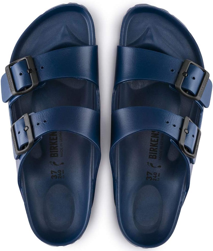 BIRKENSTOCK Herren Arizona Geöltes Leder Weit Pantoletten, 41 EU Navy