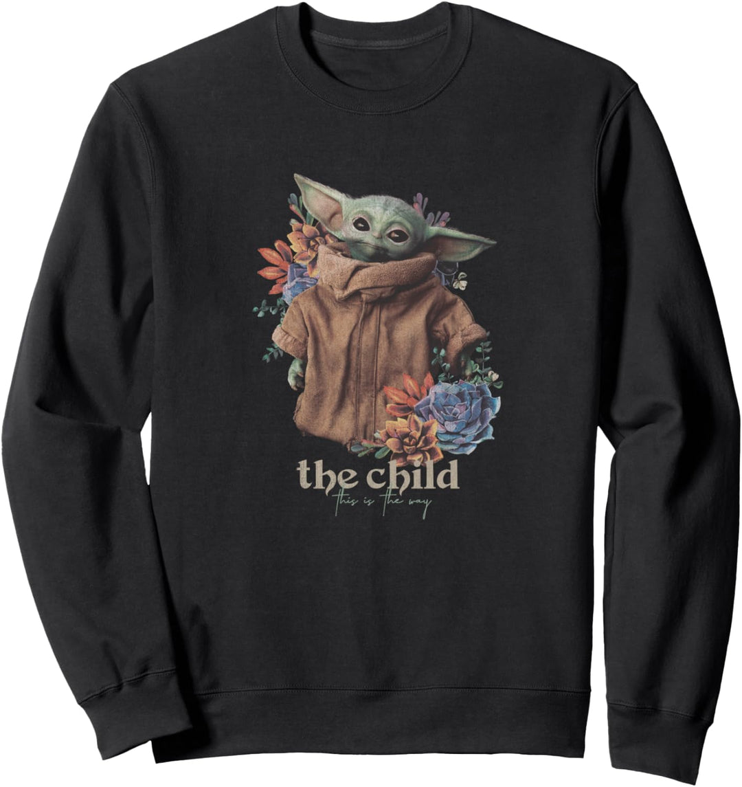 Star Wars: The Mandalorian The Child Floral Realistic Sweatshirt