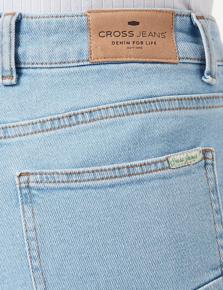 Cross Jeans Damen Joyce Jeans, Sky Blue, Mom