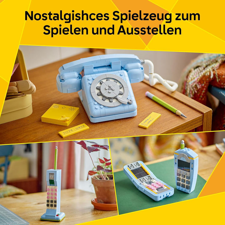 LEGO Creator 3-in-1 Retro-Telefon Spielzeug mit Wählscheibe – verwandelbar in EIN 1980er-Modell oder