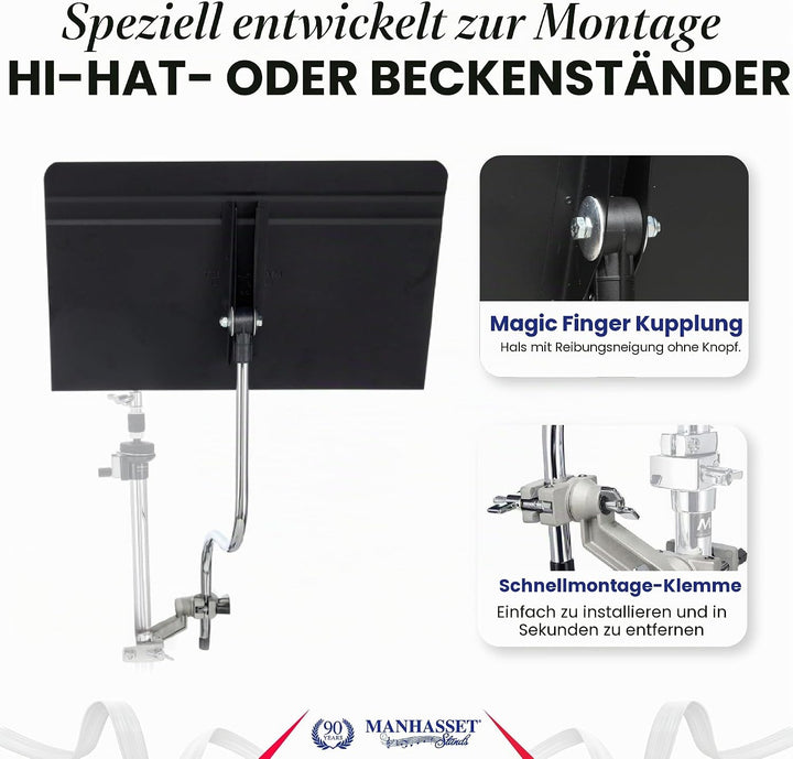 Manhasset Notenpult für Schlagzeug (Hi-Hat) 53DH