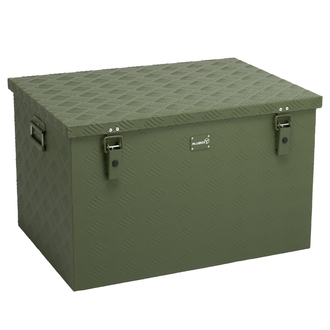 alubox Werkzeugkiste Riffelblech olive ABX-RL190G Aluminium 1,5mm Werkzeugkiste leicht und robust 19