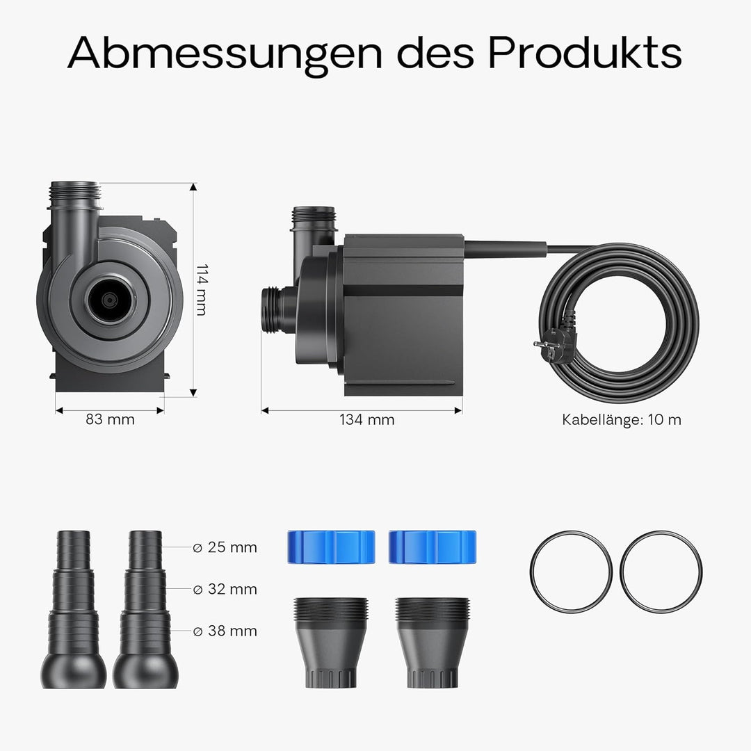 SunSun CTM-5800 SuperECO Teichpumpe Filterpumpe Skimmerpumpe 5200l/h 40W
