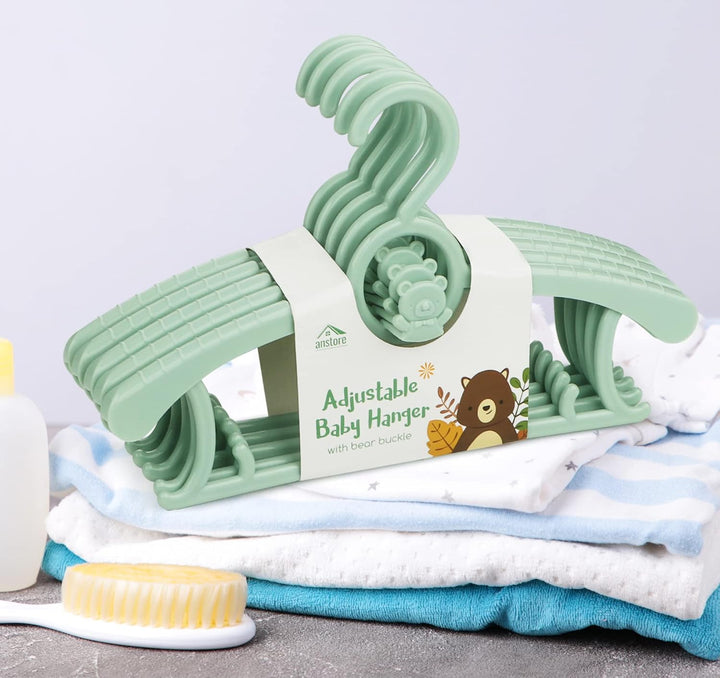 Anstore Kleiderbügel Kinderkleiderbügel 20 Stück Mitwachsende Kinderkleiderbügel Platzsparend mit St