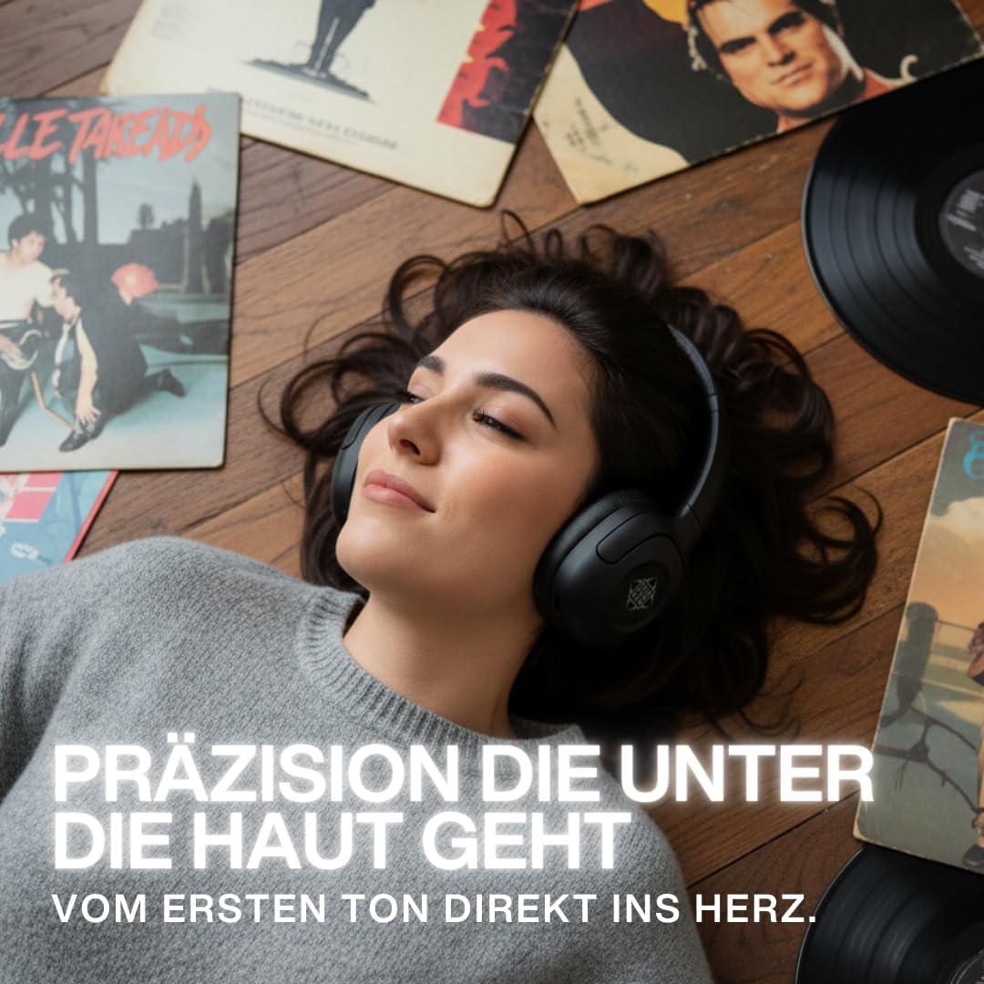 TELEFUNKEN Arco Evo Over Ear Kopfhörer Bluetooth, Aktive Geräuchunterdrückung, ANC & Transparenzmodu