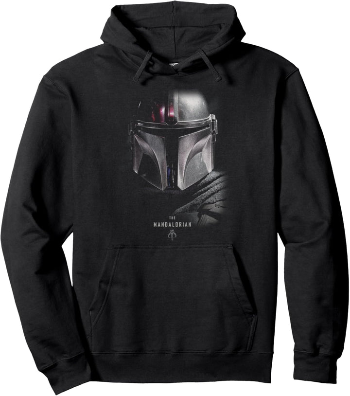 Star Wars The Mandalorian Big Face Poster Pullover Hoodie