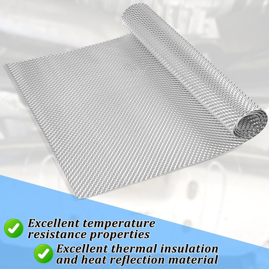 Hitzeschutz Hitzeblech Geprägte 100cm x 40cm Fahrzeug Aluminisierter Hitzeschutzblech Reparatursatz