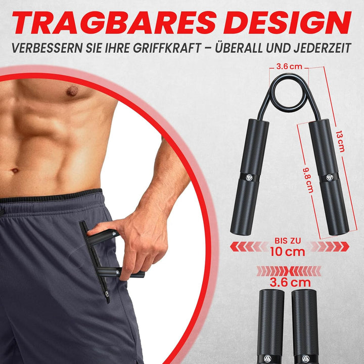 Griffkraft Trainer 4er Set 22,5-90 kg Metall Handtrainer Fingertrainer Unterarmtrainer mit 8x Schaum