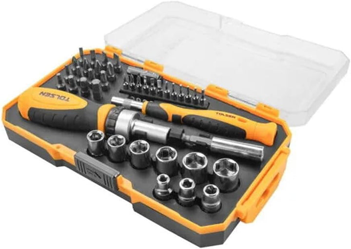 Set 42pz Cacciavite A Cricchetto E Cacciaivite Di Precisione Con Inserti E Bussole