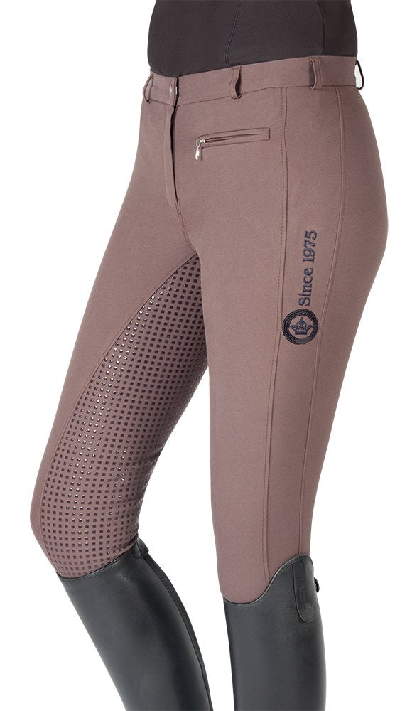 Pfiff 102235 Reithose Yasmin, Silikongrip Vollbesatz, Damenreithose, Damen 36–48 36 Braun, 36 Braun