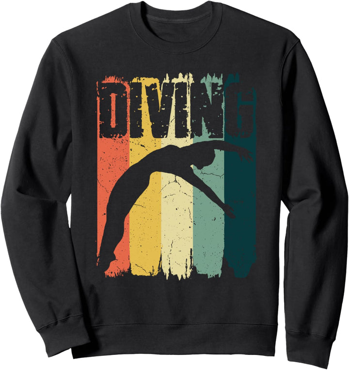 Tauchen Sport Retro Vintage Taucher Schwimmer Sweatshirt