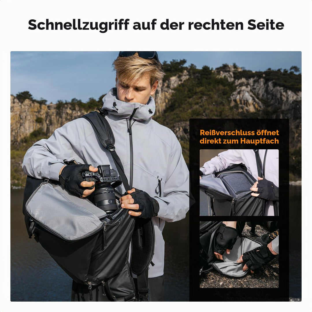 K&amp;F Concept Kamerarucksack 30L, Professionelle Grosse Fotorucksack, Camera Backpack Wasserdicht, Rei