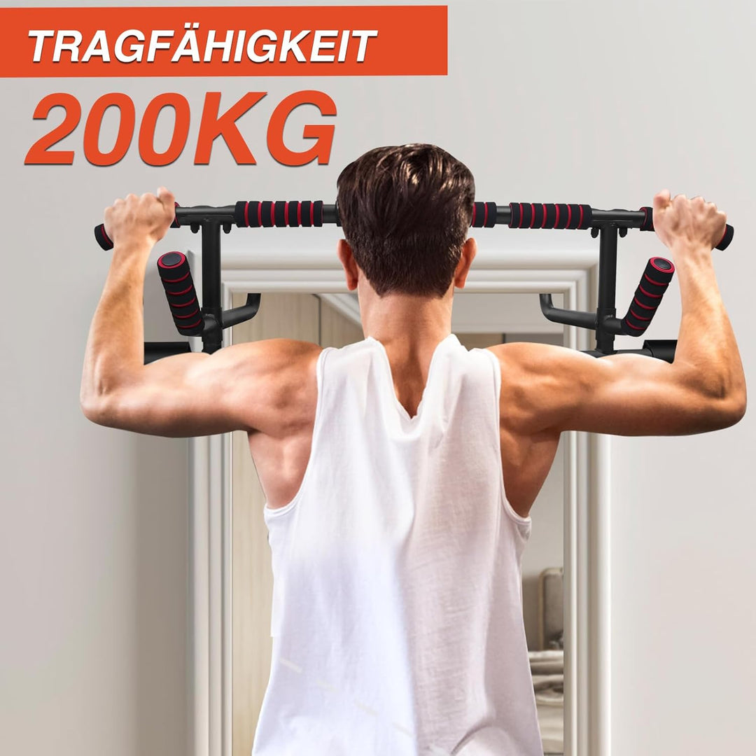 DH FitLife Klimmzugstange Türrahmen ohne Schrauben | Pull up bar Doorway | Reckstange Turnstange Tür