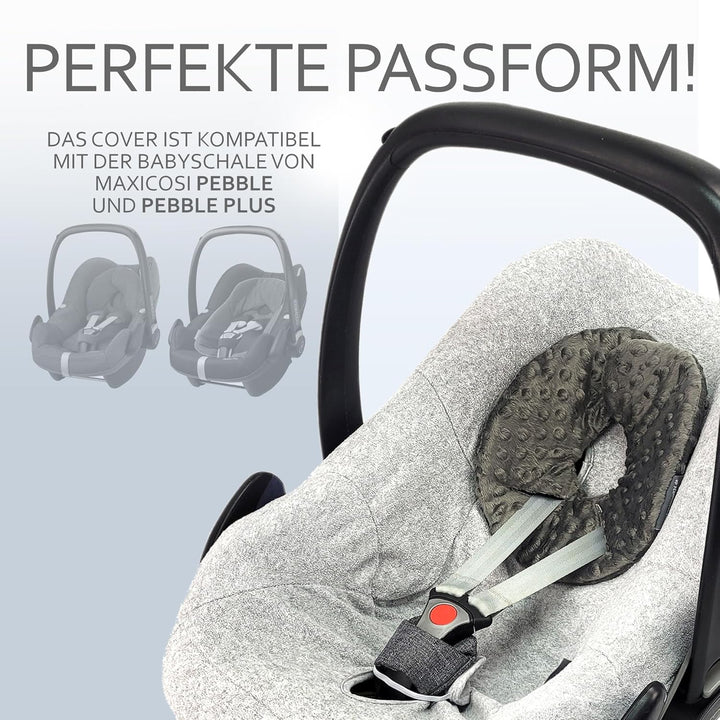 Sommerbezug Babyschale kompatibel mit Maxicosi Pebble &amp; Pebble Plus - Atmungsaktiver Schonbezug Baum