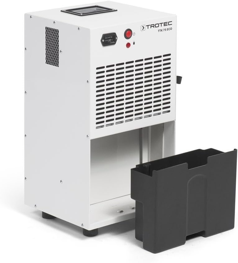 TROTEC TTK 75 ECO Luftentfeuchter Bautrockner Luftentfeuchter – 21 l/Tag | Raumgrösse bis 45 m²/110