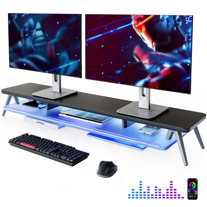 Fenge Monitorständer Riser mit Acrylablage und App-Steuerung LED Lights 108cm Grosser Computerstände