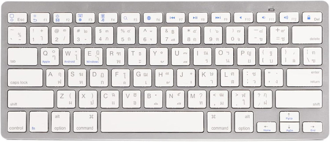 Bewinner Thailändische Ultradünne kabellose Tastatur, 78 Tasten Ultradünne Tragbare Multifunktionsta
