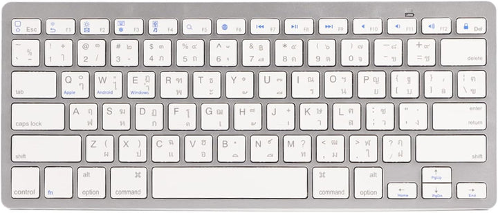 Bewinner Thailändische Ultradünne kabellose Tastatur, 78 Tasten Ultradünne Tragbare Multifunktionsta