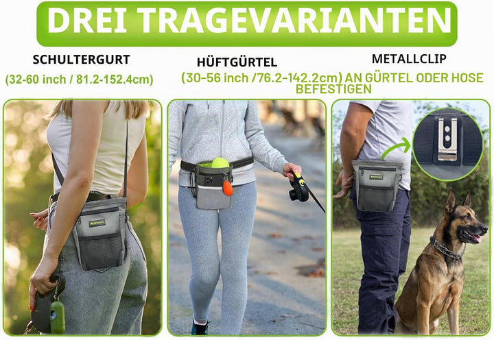Leckerlitasche für Hunde – Magnetischer Leckerlibeutel für Hunde mit Mehreren Taschen, Kotbeutelspen
