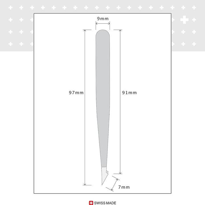 Rubis Pinzette Evolution 2in1 - spitz, schräg und fein - Splitterpinzette für eingewachsene Haare un