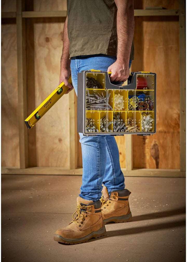 STANLEY Werkzeug-Organizer Aufbewahrungsbox Sortimentskasten für Aufbewahrung Sortierbox für Werksta
