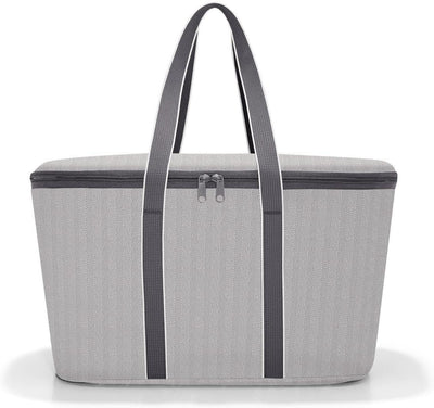 reisenthel coolerbag Herringbone Grey - Kühltasche aus hochwertigem Polyestergewebe – Ideal für das