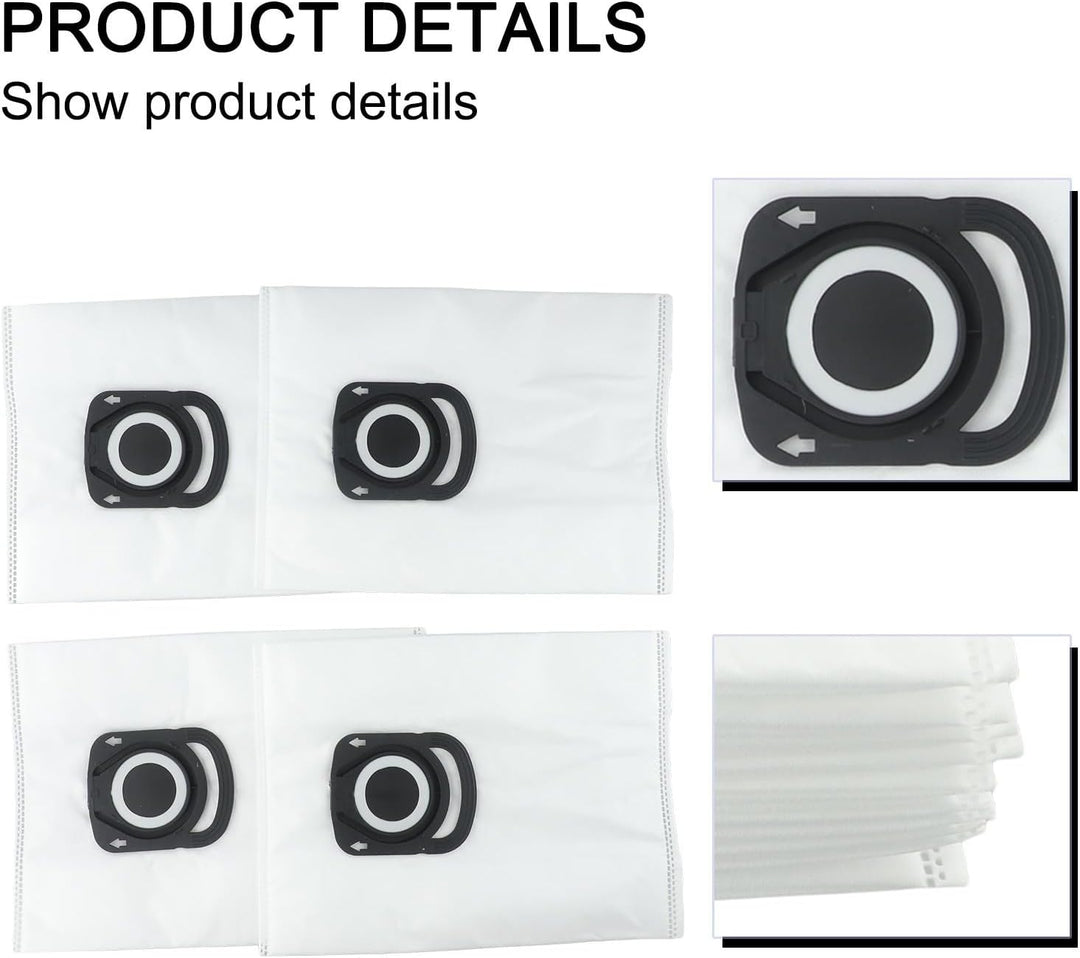 Vliesstoff-Staubbeutel für XPlorer Serie 75 S+, perfekte Passform, hohe Filterkapazität, 10 Stück, 1