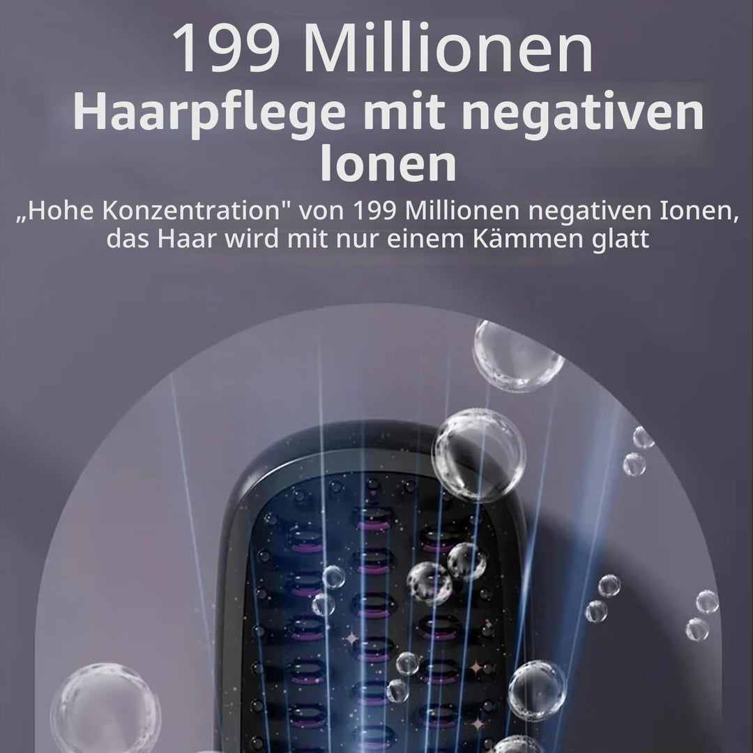 Glättbürste Kabellos, Tragbare Stylingbürste Für Kurze Haare, Haarbürste Elektrisch Mit Led Anzeige,