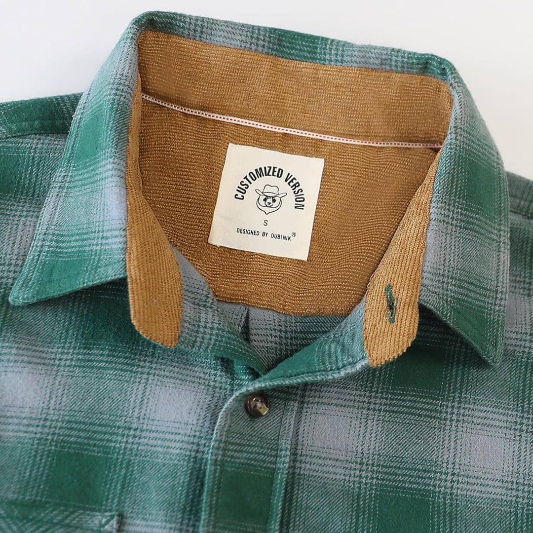 Dubinik® Flanellhemd Herren Button Down Kariert Baumwollhemd Freizeithemd Hemd Herren Langarm mit Zw