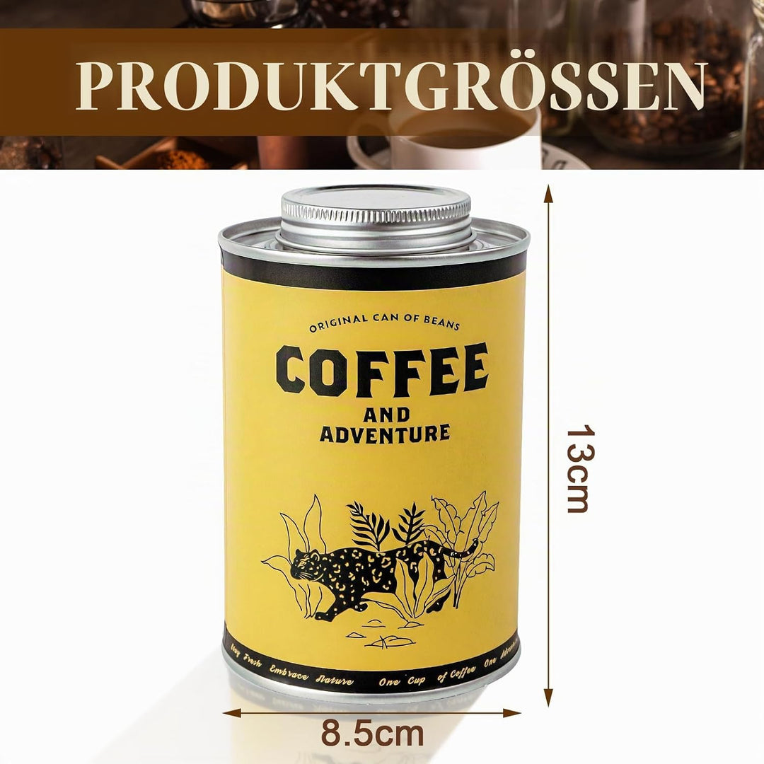Kaffeedose Luftdicht 620 ml Aufbewahrung-Metalldose Vorratsbehälter für Lebensmittel, Runde Kaffeepa