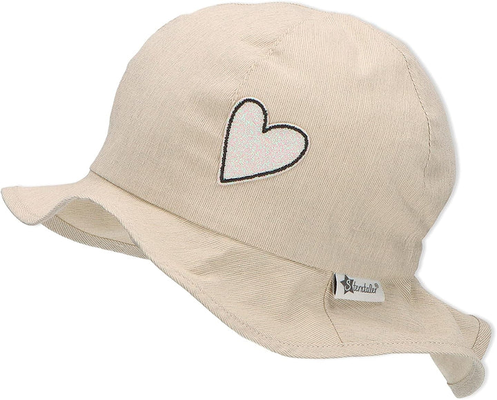 Sterntaler Mädchen Sonnenhut Flimmerherz Hut 43 beige, 43 beige