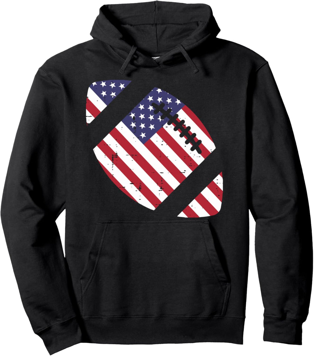 American Football US-Flagge Vintage 4. Juli patriotisch Pullover Hoodie