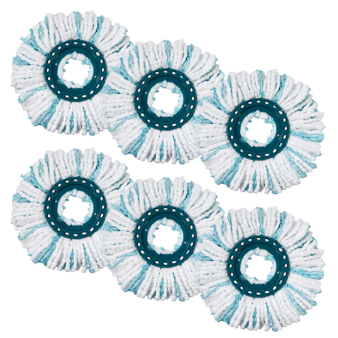 6 Stück Ersatzkopf für Leifheit Clean Twist Disc Mop Micro/Ergo | für Leifheit Bodenwischer Ersatzbe